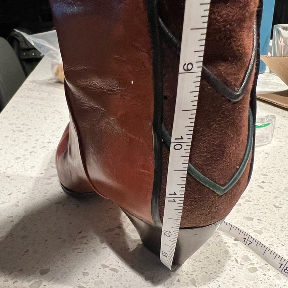 GOOD CONDITION CALDERONE MADE IN ITALY HIGH LEATHER BOOTS - 36.5 - Picture 13 of 13